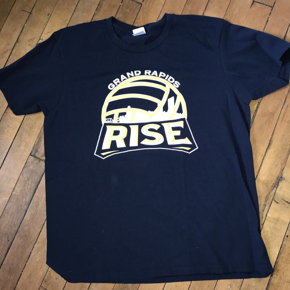 Grand Rapids Rise‎ Volleyball Team XL Adult Blue T-Shirt